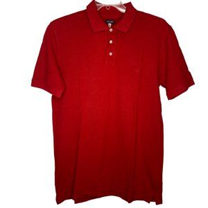Vintage Armani Jeans Red Short Sleeve Polo Shirt Sz L
